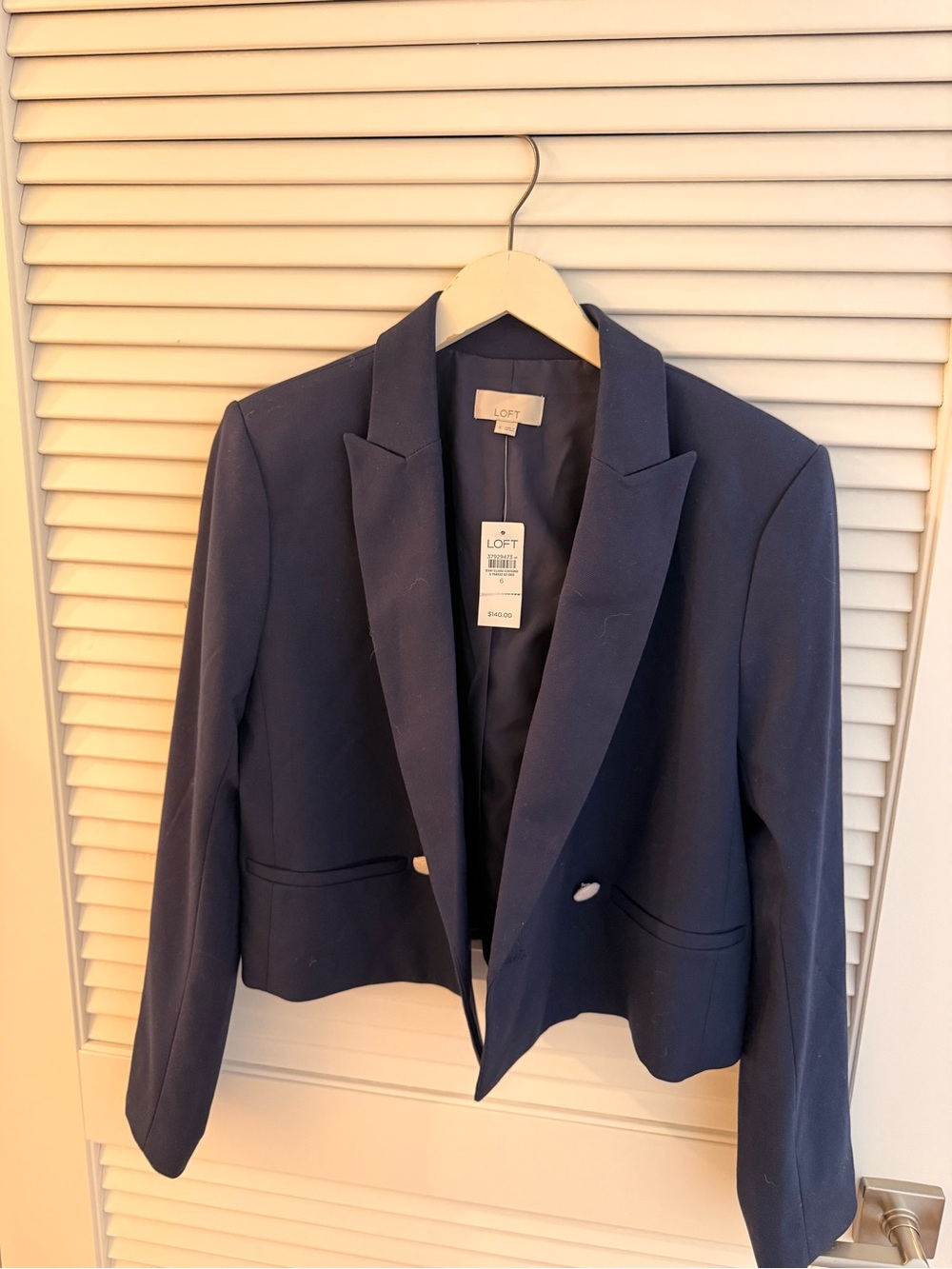LOFT Navy Cropped Women's Blazer
